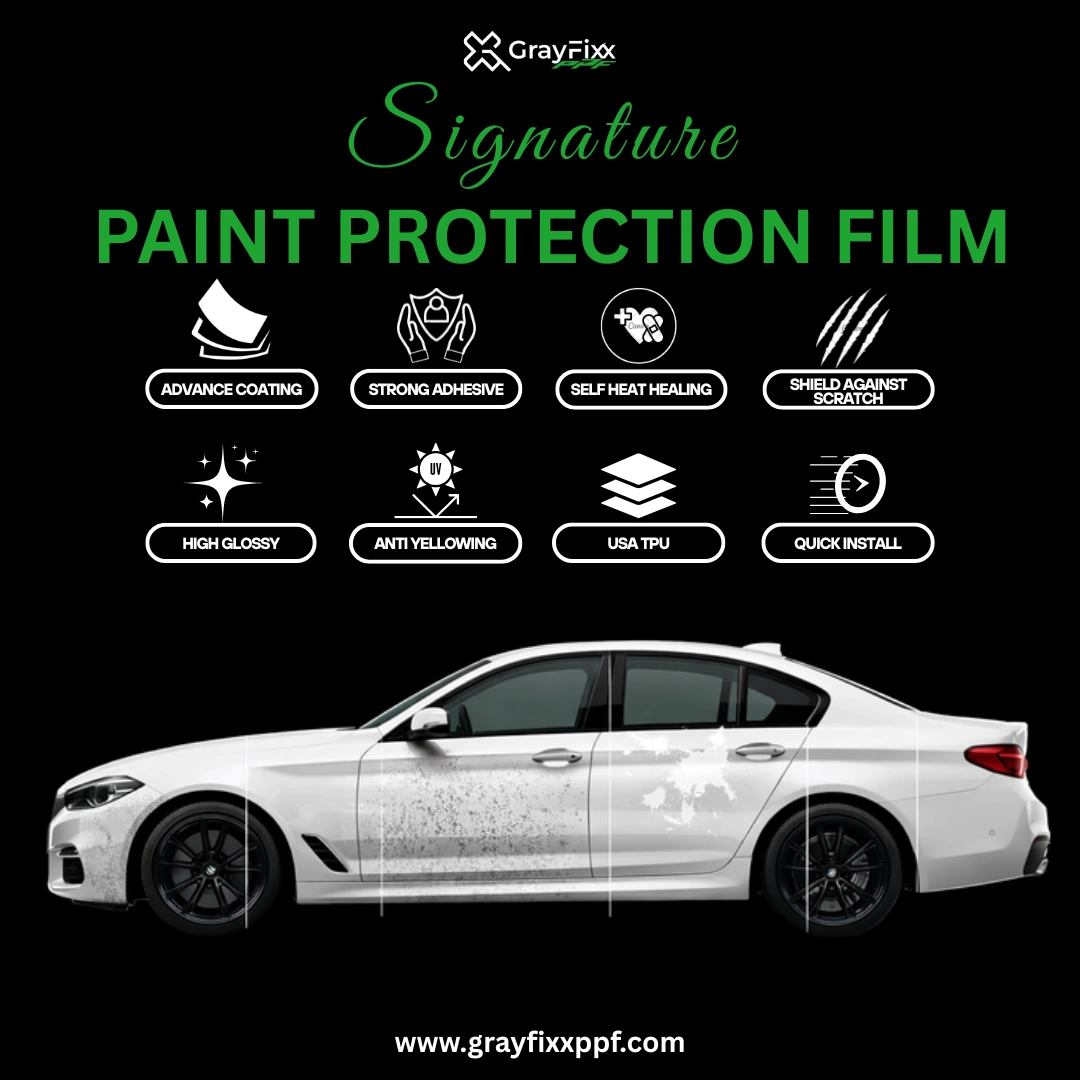 Signature PPF Roll for Cars – 7.5 Mil Clear Gloss TPU Paint Protection Film